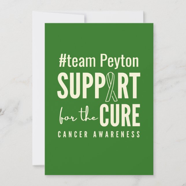 cancer awareness custom personalized Invitation  (Front)