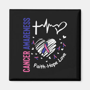 Cancer Awareness Faith Hope Love  Magnet