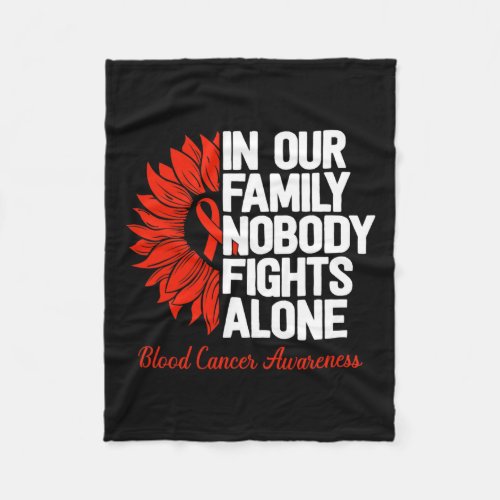 Cancer Awareness Family Leukemia Lymphoma Blood Ca Fleece Blanket