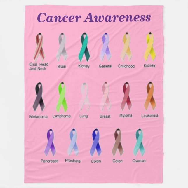 CANCER AWARENESS FLEECE BLANKET (Front)