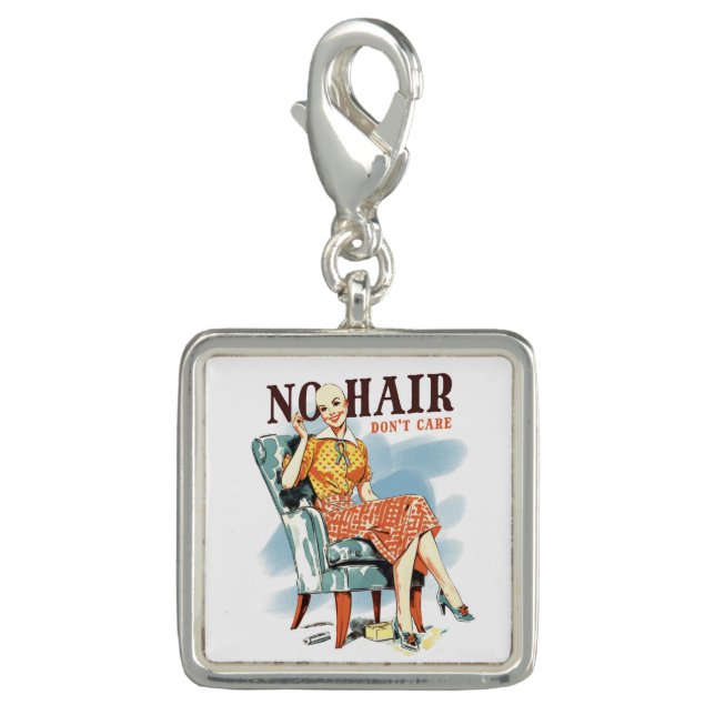 Cancer Awareness for Bald Women Warriors Charm (Front)