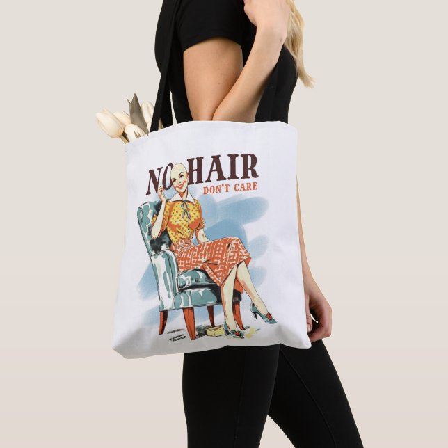 Cancer Awareness for Bald Women Warriors Tote Bag (Close Up)