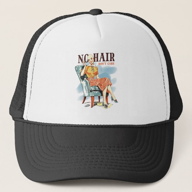 Cancer Awareness for Bald Women Warriors  Trucker Hat (Front)