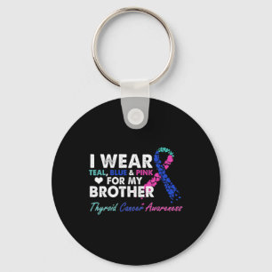 Cancer Awareness For My Brother Costume Ribbon Keychain