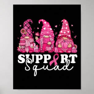 Cancer Awareness For Women Gnomes Support Squad Poster