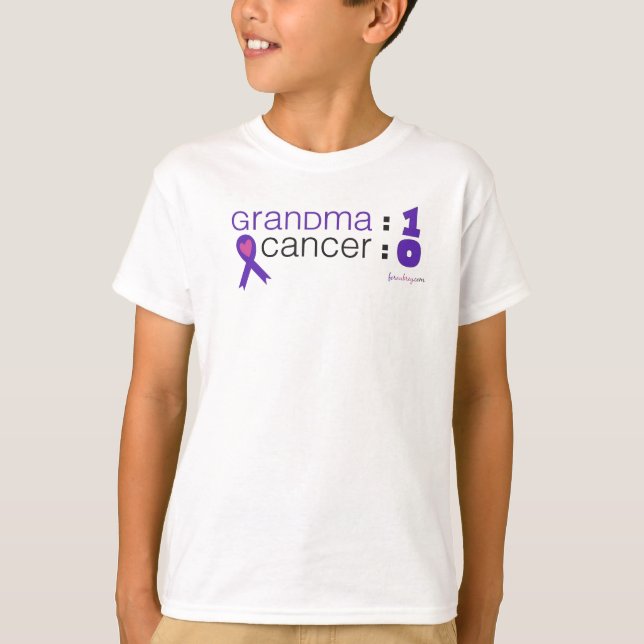 Cancer Awareness - Grandma : 1 Cancer : 0 T-Shirt (Front)