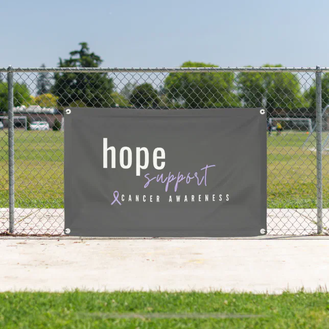 Cancer Support Program Sign cancer awareness. hope support Banner Outdoor Sign | Zazzle