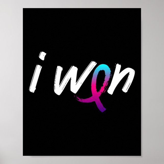 Cancer Awareness - I Won Survivor Fighter  Poster (Front)