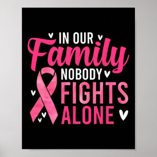 Cancer Awareness - In Our Family Nobody Fights Alo Poster