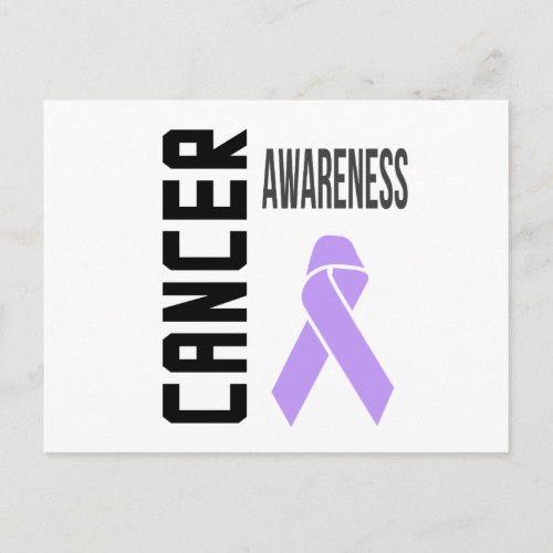 Cancer Awareness Lavender all cancer Ribbon Postcard
