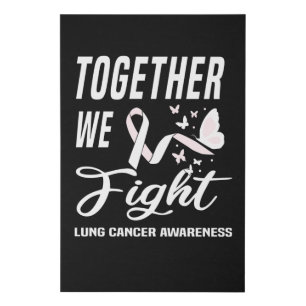 Cancer Awareness Lung Cancer World Cancer Day Faux Canvas Print