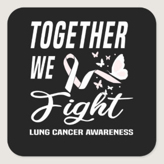 Cancer Awareness Lung Cancer World Cancer Day Square Sticker