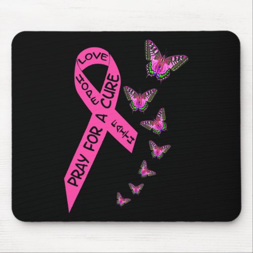 Cancer Awareness Month Women Religious Butterflies Mouse Pad