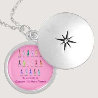 CANCER AWARENESS PERSONALIZED LOCKET NECKLACE