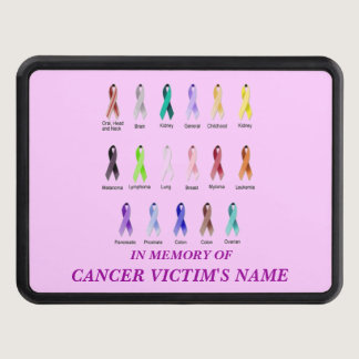 CANCER AWARENESS PERSONALIZED TRAILER HITCH COVER