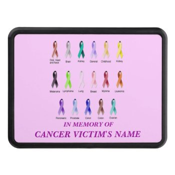 Cancer Awareness Personalized Trailer Hitch Cover by ALMOUNT at Zazzle