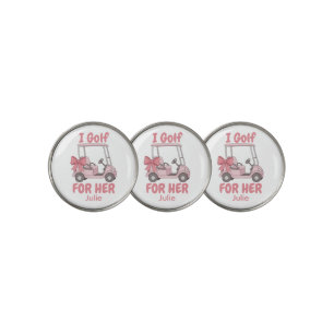 Cancer Awareness Pink Bow Golf Ball Marker
