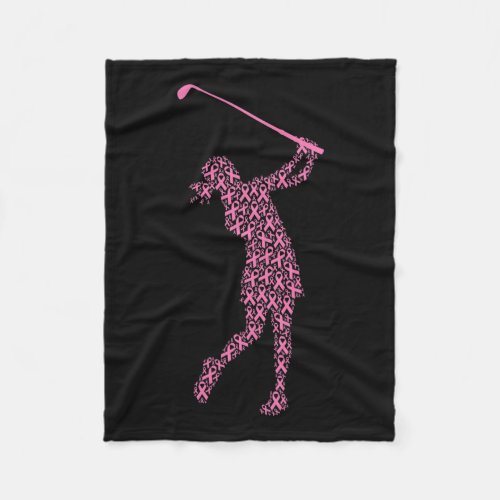 Cancer Awareness Pink Ribbon amp Survivor _ Golf Fleece Blanket