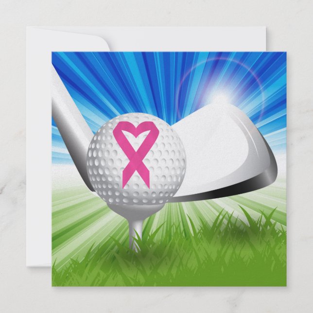Cancer Awareness Pink Ribbon Golf (Front)