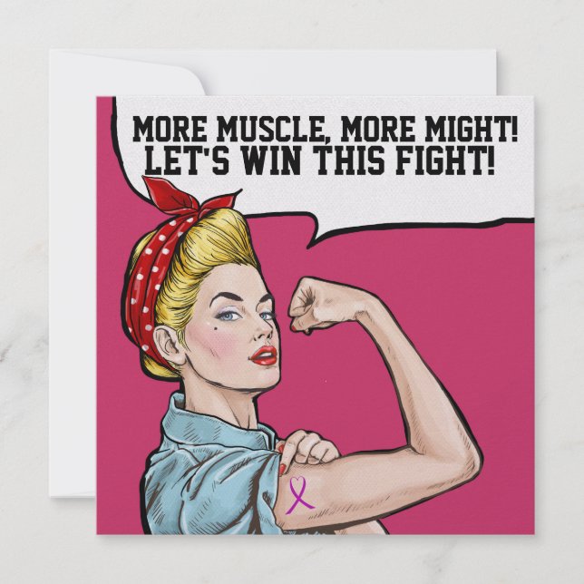 Cancer Awareness - Pink Ribbon Invitation (Front)