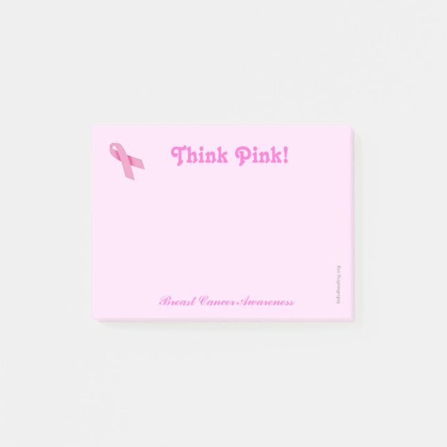 Cancer Awareness Post-it - Breast Cancer Notes (Front)