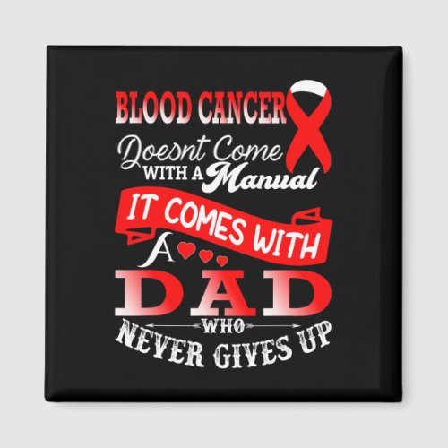 Cancer Awareness Red Ribbon Dad Father Support  Magnet