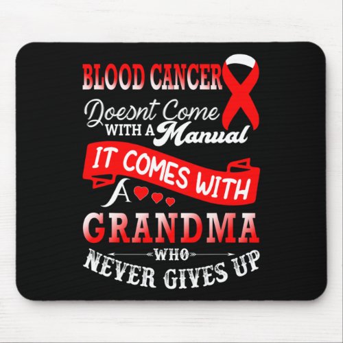 Cancer Awareness Red Ribbon Grandma Support  Mouse Pad