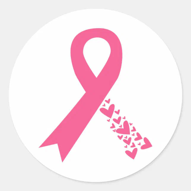 Cancer Awareness Ribbon Classic Round Sticker | Zazzle