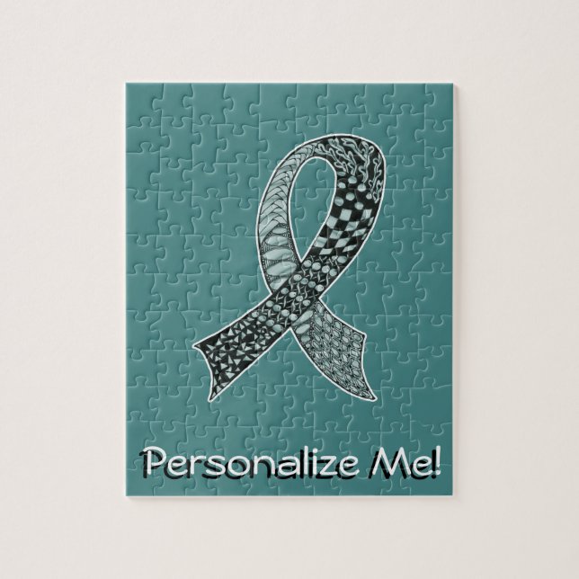 Cancer Awareness Ribbon Custom Color Jigsaw Puzzle (Vertical)
