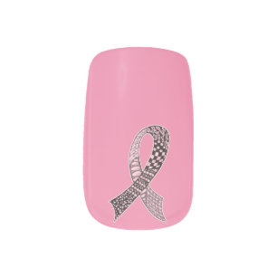 Cancer Awareness Ribbon Custom Colors Minx Nail Art