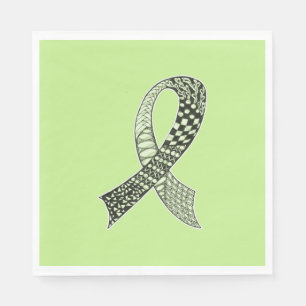 Cancer Awareness Ribbon Custom Colors Paper Napkins