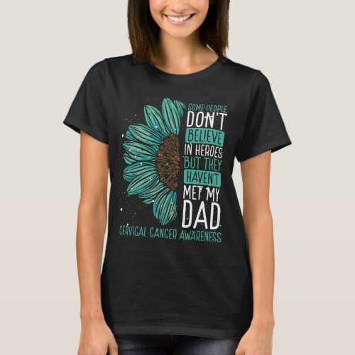 Cancer Awareness Ribbon Dad Fathers Day Papa T_Shirt
