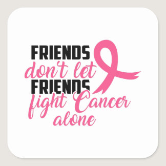 Cancer Awareness Ribbon Shirt Square Sticker