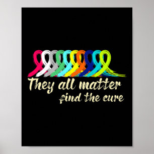 Cancer Awareness Ribbon Support  Poster