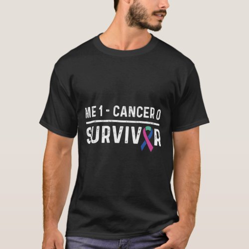 Cancer Awareness Ribbon Survivor Remission  T_Shirt