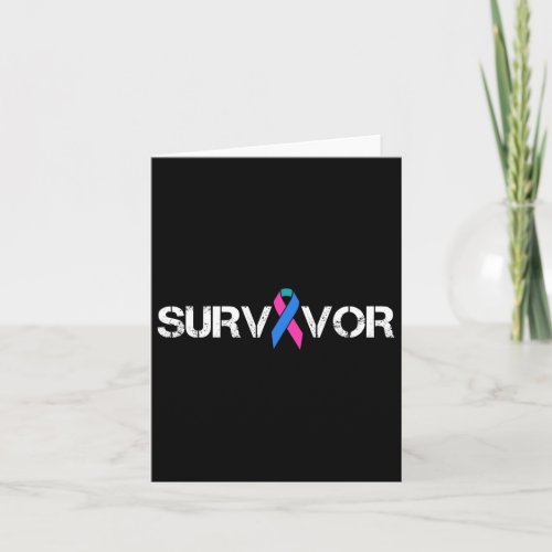 Cancer Awareness Ribbon Survivor Symbol  Card