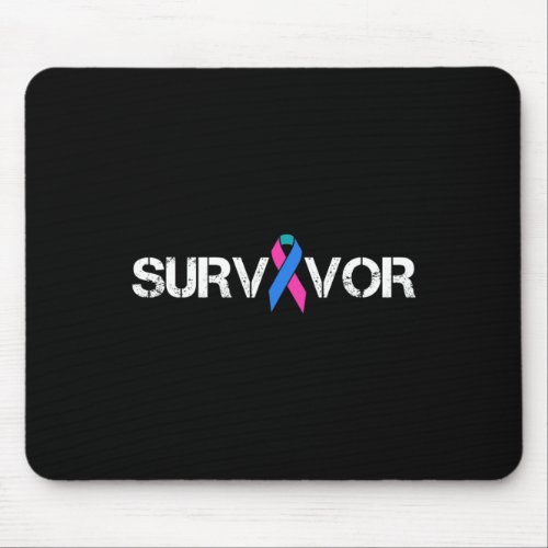 Cancer Awareness Ribbon Survivor Symbol  Mouse Pad