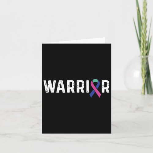 Cancer Awareness Ribbon Warrior  Card