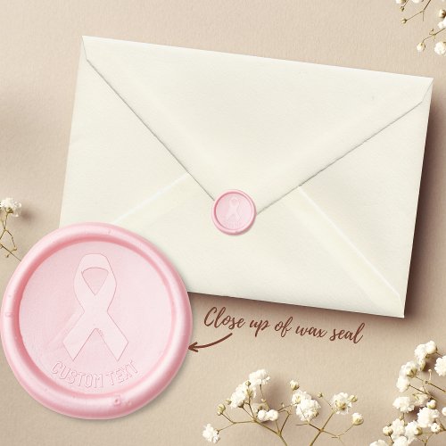 Cancer Awareness Ribbon Your Custom Text  Wax Seal Stamp
