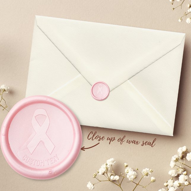 Cancer Awareness Ribbon Your Custom Text  Wax Seal Sticker (Creator Uploaded)