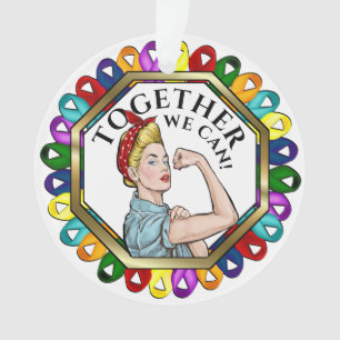 Cancer Awareness Ribbons Ornament