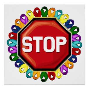 Cancer Awareness Ribbons Poster