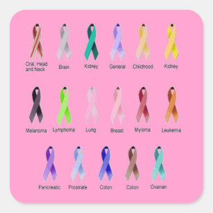 CANCER AWARENESS SQUARE STICKER