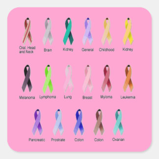 CANCER AWARENESS SQUARE STICKER