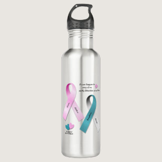 Cancer Awareness Stainless Steel Water Bottle