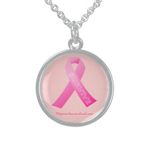 Cancer Awareness Sterling Silver Necklace