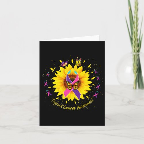 Cancer Awareness Sunflower Butterfly Gift Survivor Card