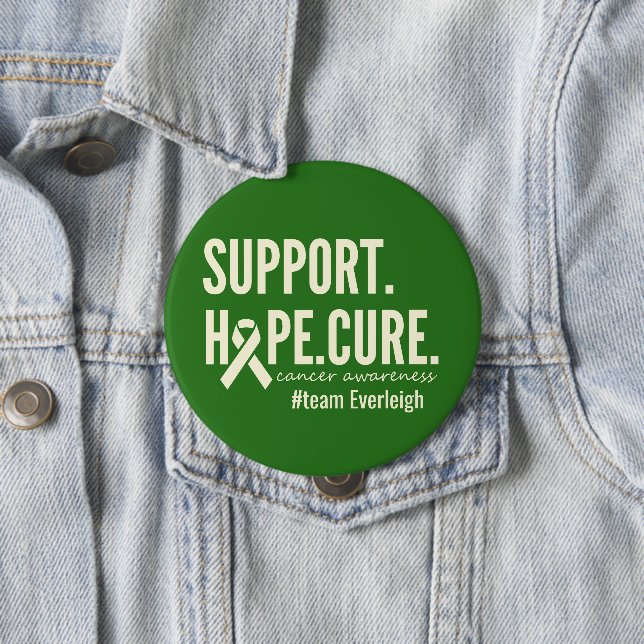 cancer awareness support cure Personalized Button  (In Situ)