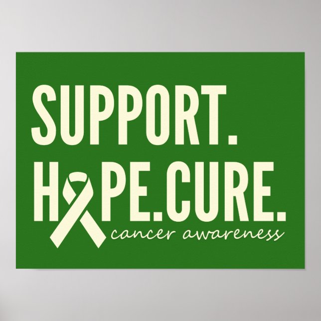 cancer awareness support cure Poster Prints Sign (Front)