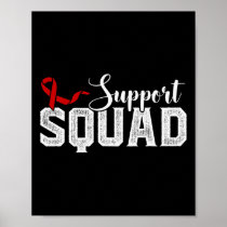 Cancer Awareness Support Squad Blood Cancer Ribbon Poster